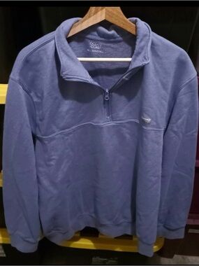 Ocean Coast Men's Half-Zip Pullover Sweater in Lavender Blue